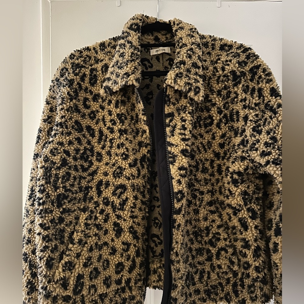 Madewell Cheetah print fleece